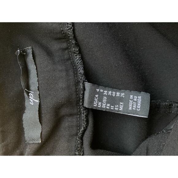 Up! Black Silver Stripe Figure Enhancing Pants Sz 4 - Picture 3 of 3